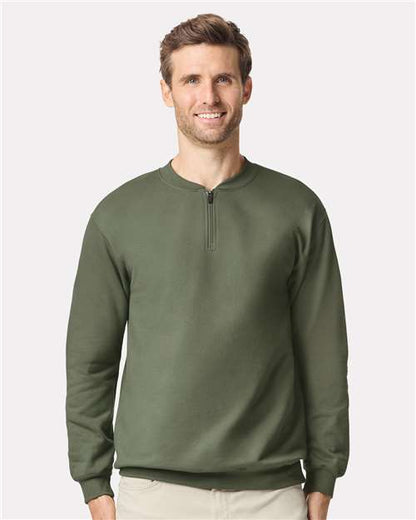 Unisex Softstyle® Midweight 1/4 Zip Sweatshirt