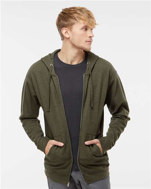 Unisex Midweight Full-Zip Hooded Sweatshirt