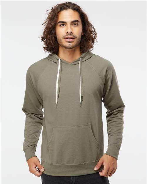 Unisex Icon Lightweight Loopback Terry Hooded Sweatshirt