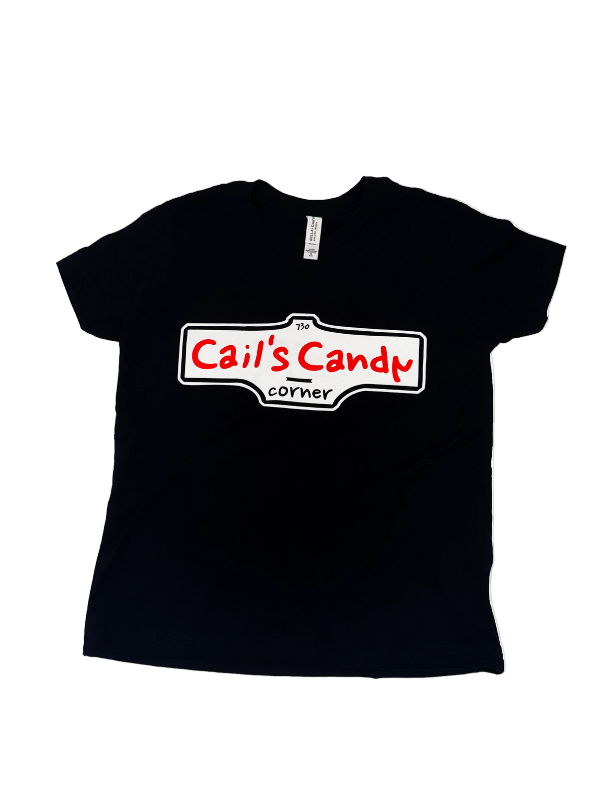3 colors on black T-shirt