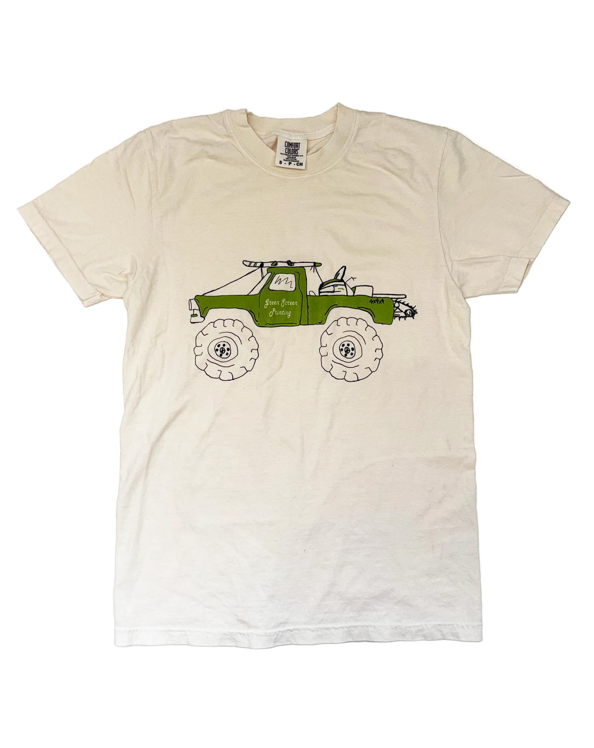 2 Color Print on Ivory T-shirt